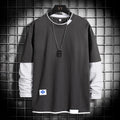 Women's autumn bottoming shirt with long sleeves and round neck in plain solid colour