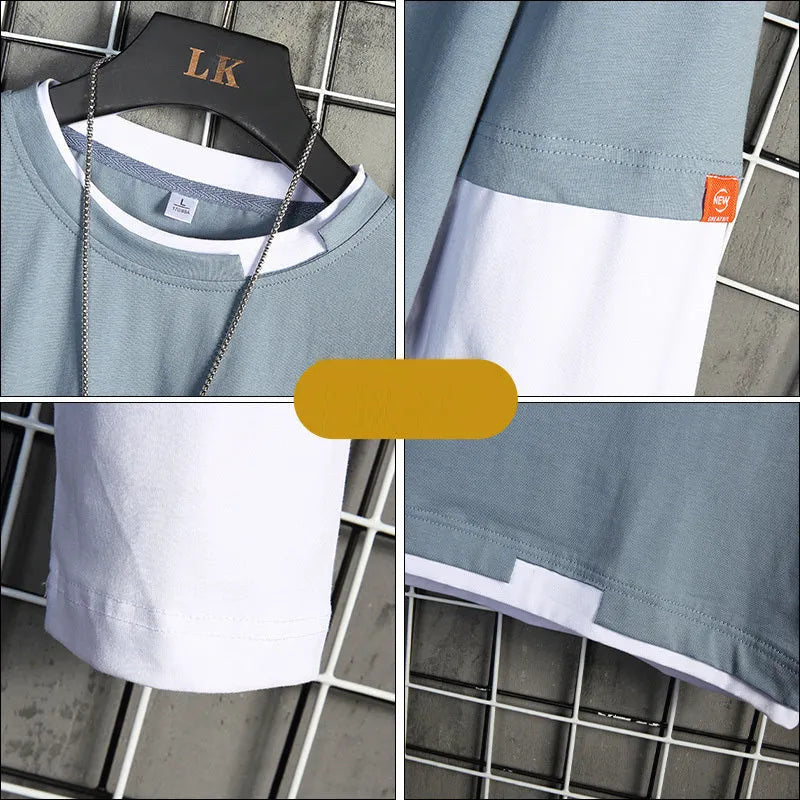 Women's autumn bottoming shirt with long sleeves and round neck in plain solid colour