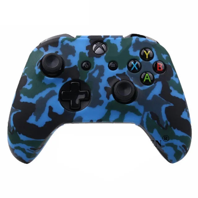 Xbox One silicone controller protective cover in camouflage pattern on a white background