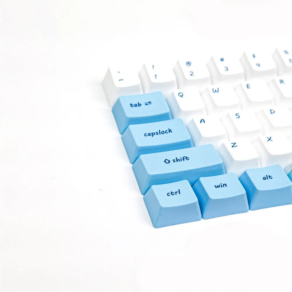 Pink anime cherry blossom PBT keycaps for GK61 mechanical keyboard