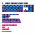 PBT two-colour moulding mechanical keyboard keycaps in black blue purple red colour combinations