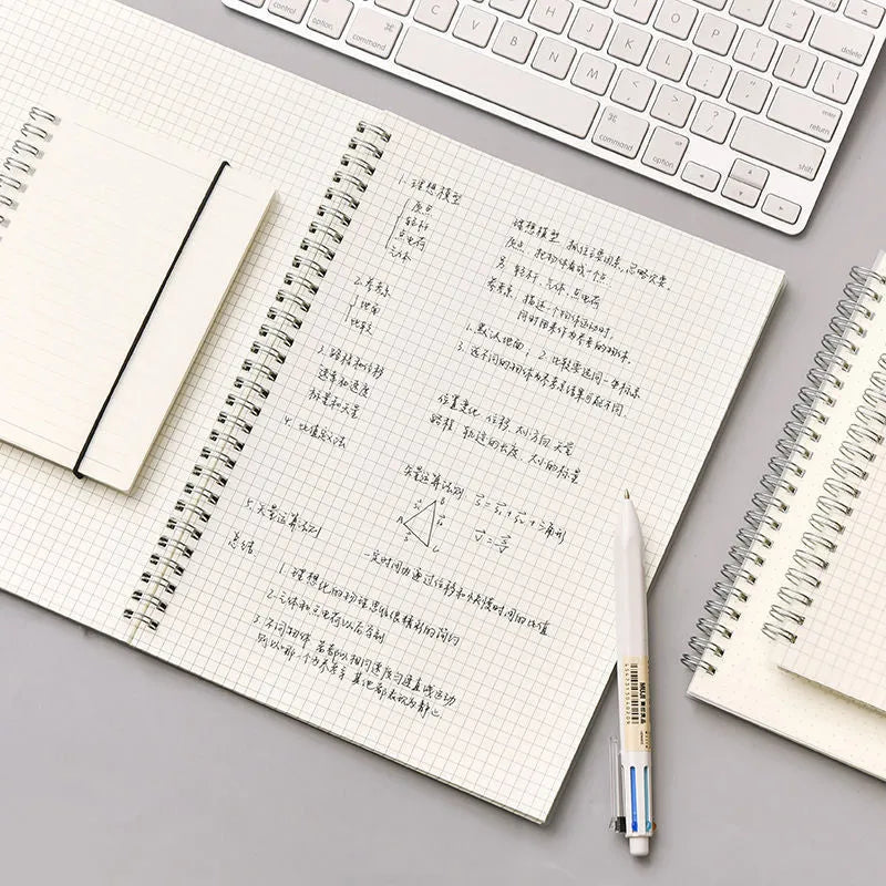 B5 coil grid super thick notebook with PP cover in grid layout