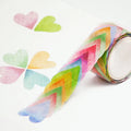 Roll of clover and paper decorative tape for hand book stickers showing colour options