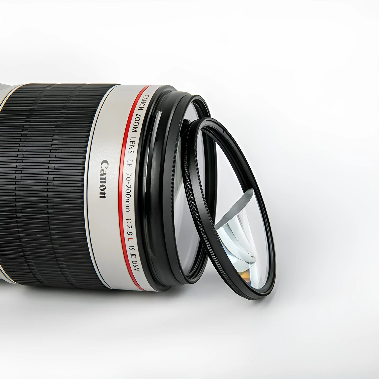 77mm half moon mirror split focus filter for SLR cameras with microfibre cloth and storage bag.