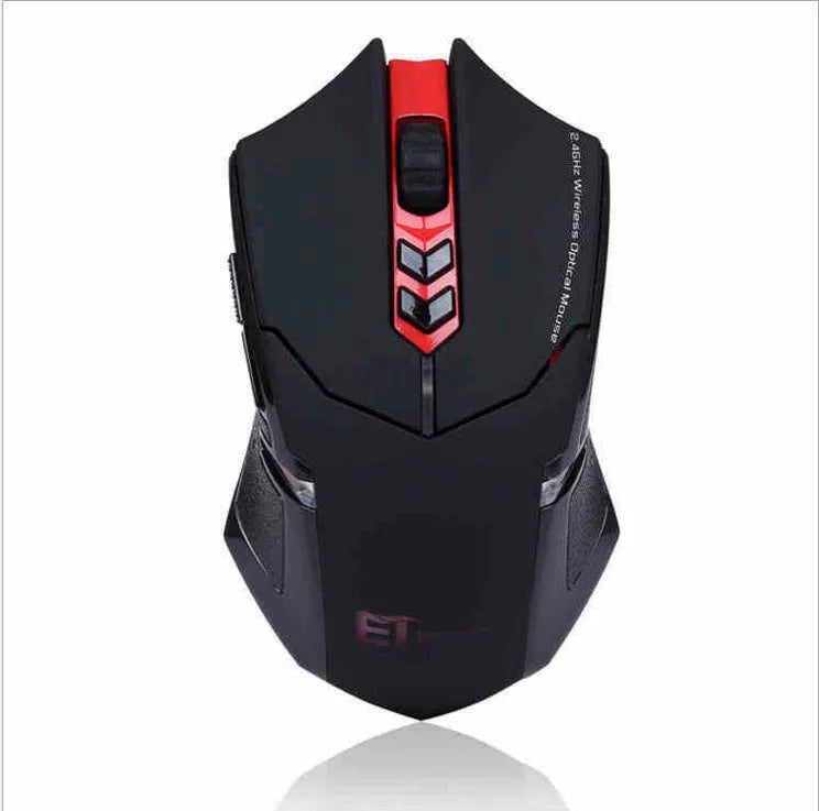 Wireless gaming mouse in black with 7 buttons, 2.4GHz, 4000 DPI