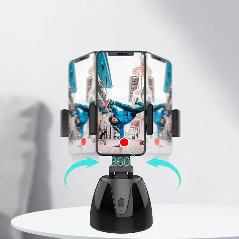 Black 360-degree smart PTZ camera with ABS housing and battery model for indoor surveillance