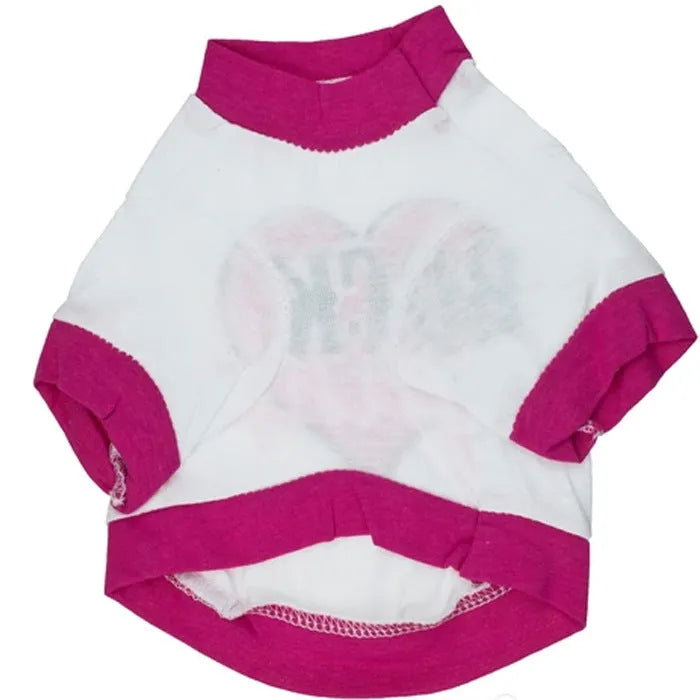 Cotton dog T-shirt leisure style pet clothing available in XS S M L sizes
