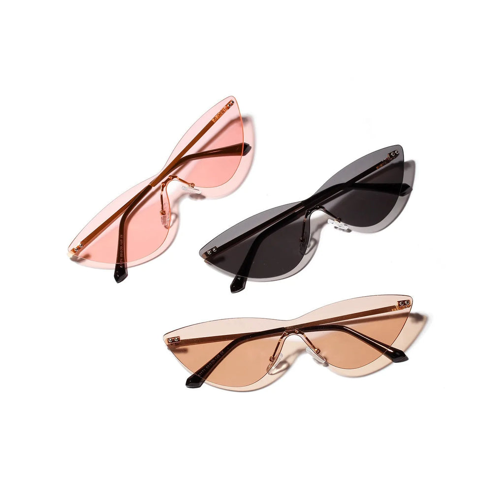 Brown vintage-style metal frame sunglasses for adults with UV400 lenses
