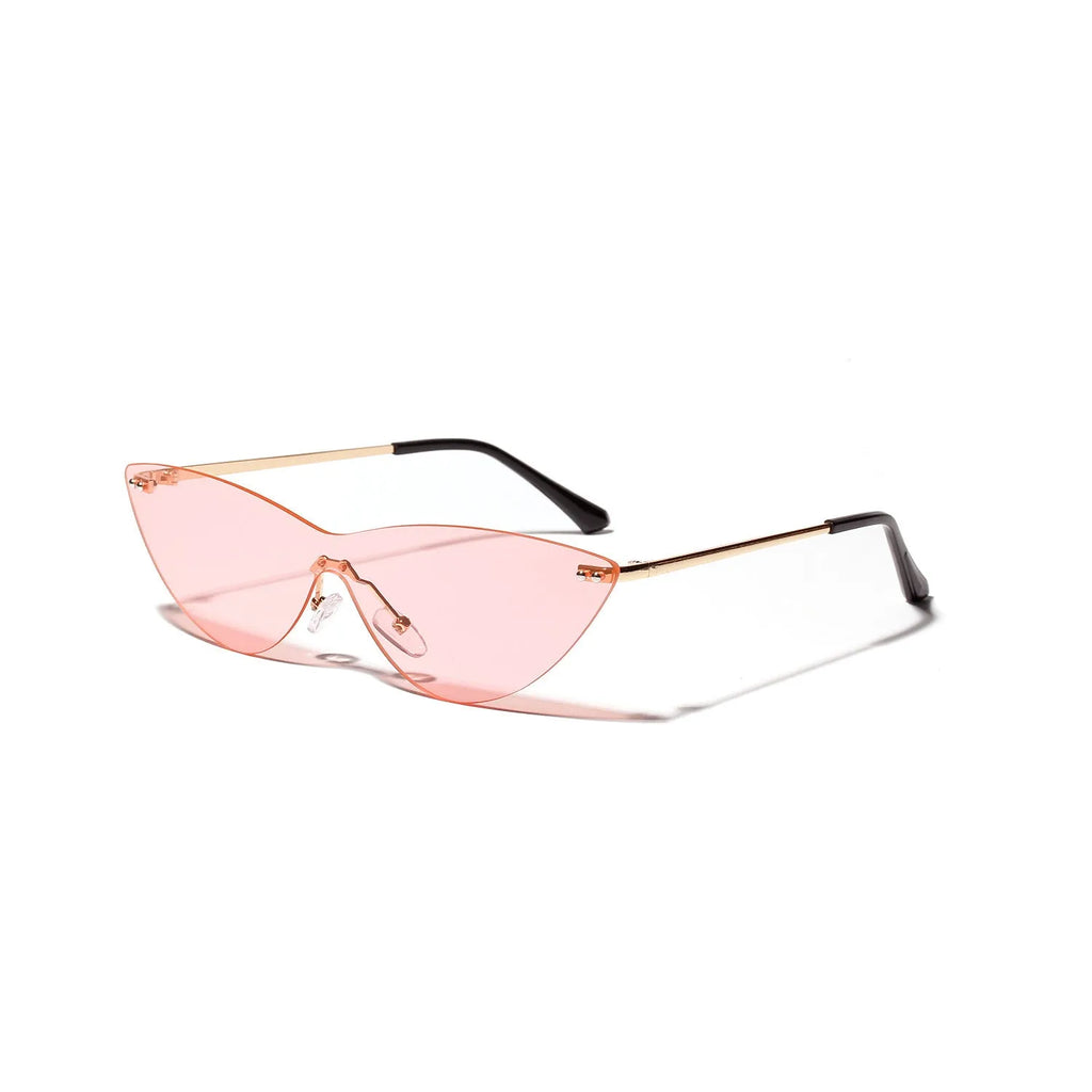 Brown vintage-style metal frame sunglasses for adults with UV400 lenses
