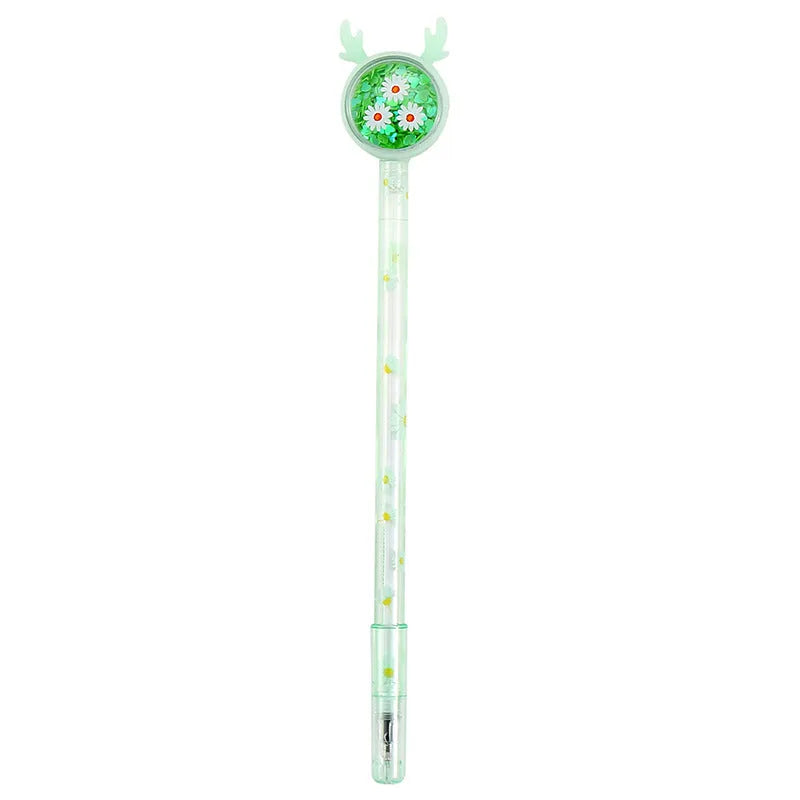 Cute tutu sequin gel pen with black ink 0.5mm tip on white background