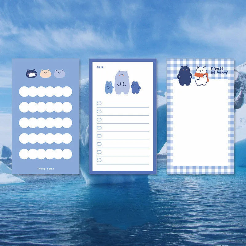 Earth Series creative notebook with cartoon cover, open to show 30 pages of collage paper.