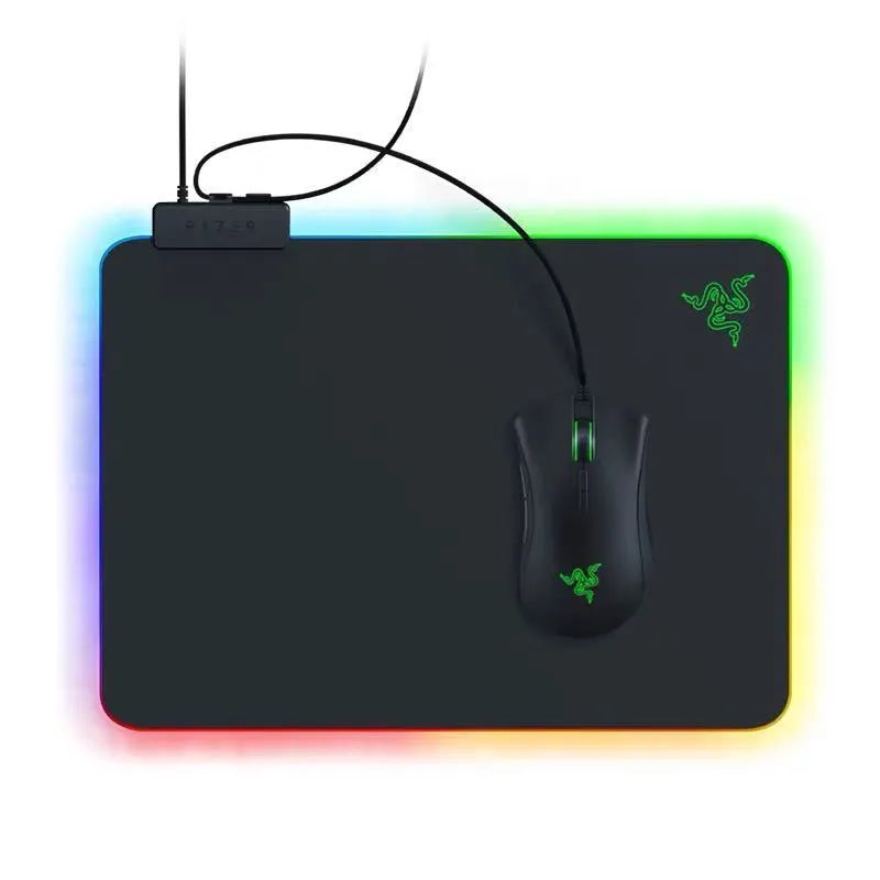 Razer Firefly Hard V2 RGB mouse pad with micro-textured surface and 19 lighting zones