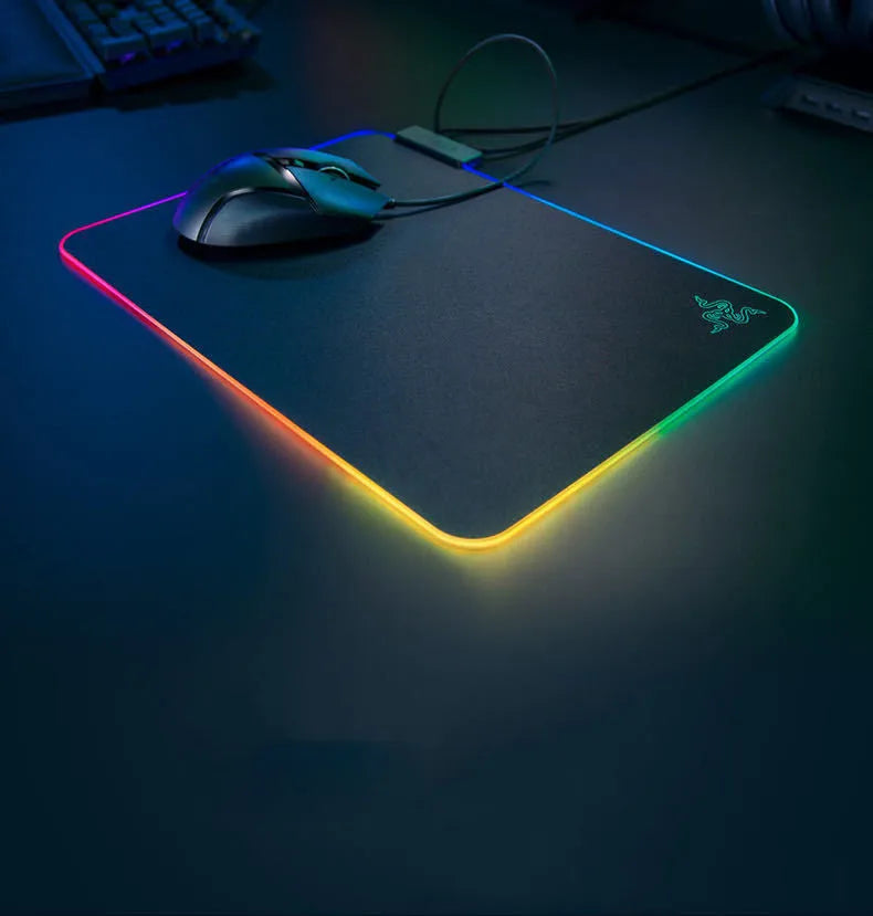 Razer Firefly Hard V2 RGB mouse pad with micro-textured surface and 19 lighting zones
