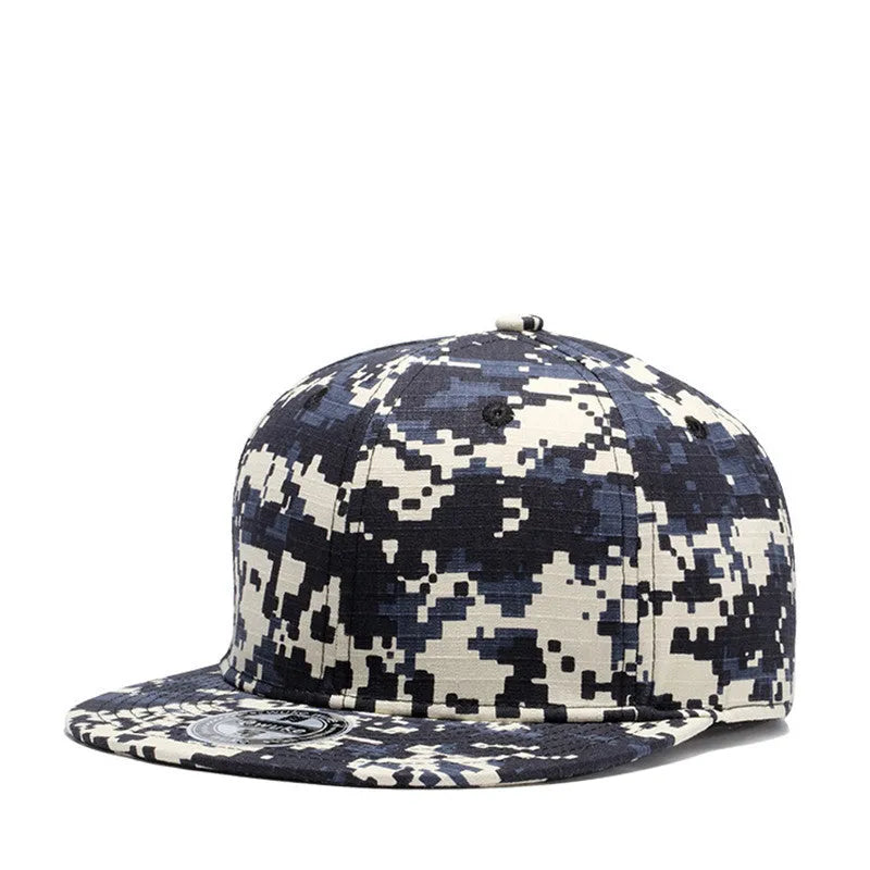 Cotton dome baseball cap with wide brim and flat eaves, adjustable closure, size S 54-56 cm, style options A B C