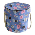 Children's toy storage bucket in Oxford cloth with a simple modern design and multiple colour style options including unicorn and dinosaur themes.