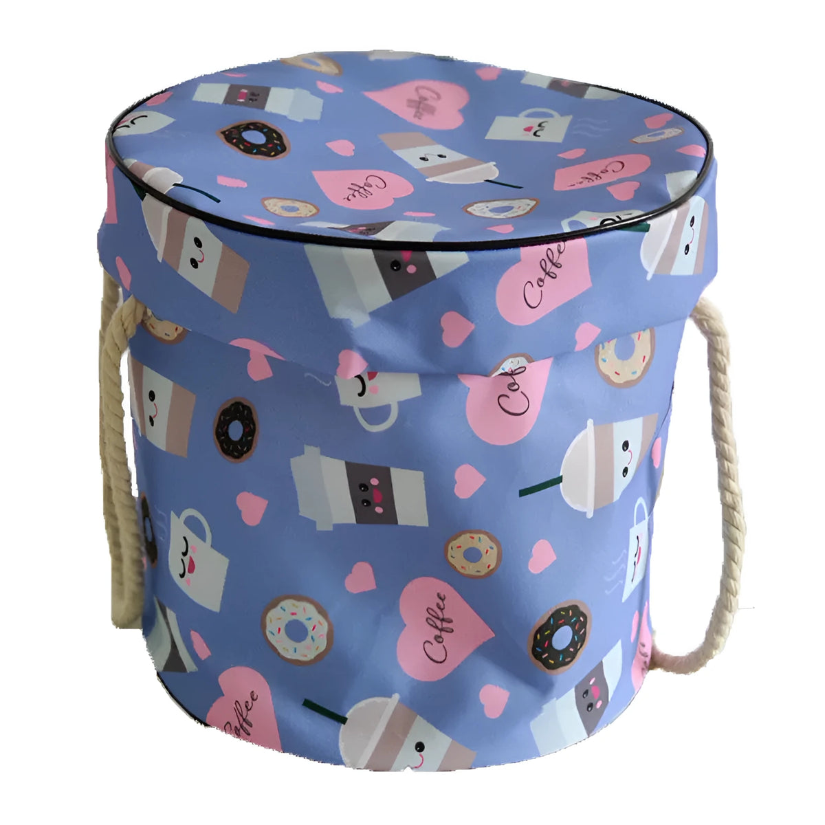 Children's toy storage bucket in Oxford cloth with a simple modern design and multiple colour style options including unicorn and dinosaur themes.