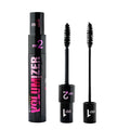 Double-effect volume adjustment mascara growth liquid with two brush heads, black and brown colours