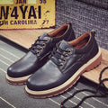 Men's casual shoes with artificial PU upper and rubber soles in black colour