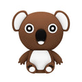 Cartoon silicone USB 2.0 memory drive shaped like an anime koala in brown and grey