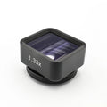 Black SANYK 1.33x anamorphic widescreen lens for mobile phones with 17mm thread mount.