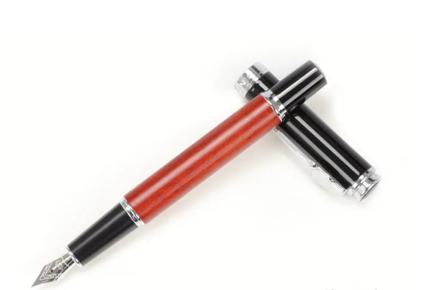 Ceramic colour lacquer pen with rotating ink system and interchangeable nib options in metal body