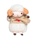 Little Sheep plush crossbody bag in square design with lamb pattern and zipper closure