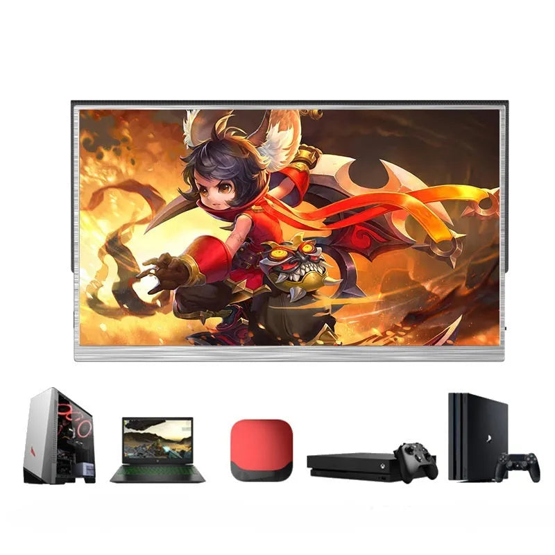 15-inch portable IPS monitor with HDMI ports for gaming and split screen use