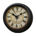A round 6-inch retro European style desk alarm clock with a silent sweep movement.
