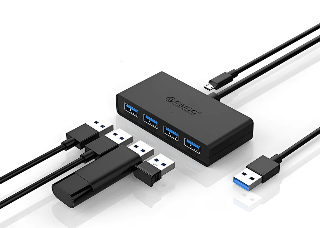 ORICO G11-H4 USB 3.0 hub with four ports and 30cm cable in black