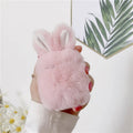 Pink rabbit ear silicone cover for Apple AirPods charging case
