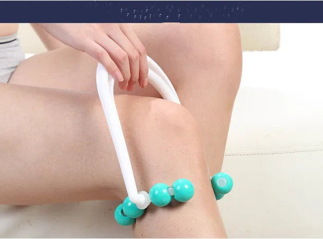 Hand-held resin roller meridian massager 24x13x2cm for hip thigh calf upper arm waist massage