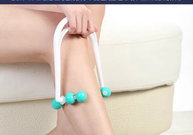 Hand-held resin roller meridian massager 24x13x2cm for hip thigh calf upper arm waist massage