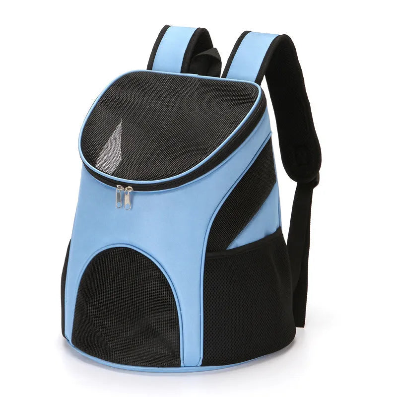 Pet backpack for cats and small dogs in solid colours with hands-free carrying design