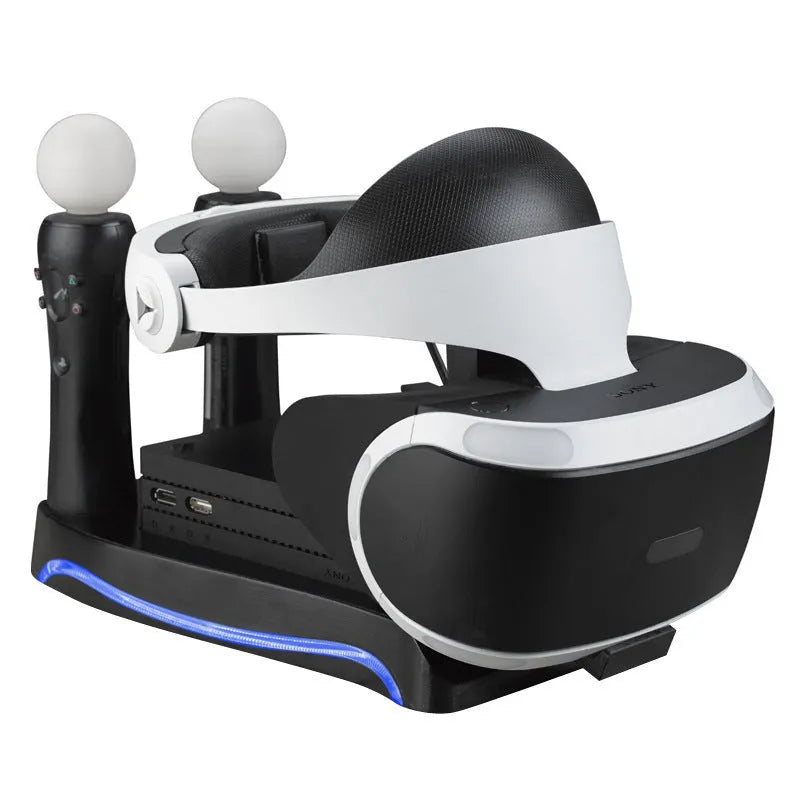 Black PS4 VR controller charging dock station for PlayStation VR motion controllers