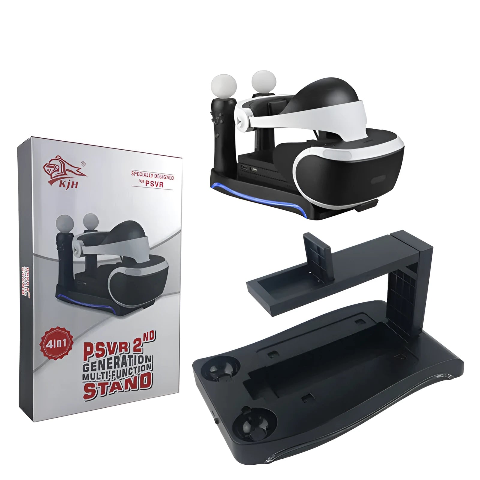 Black PS4 VR controller charging dock station for PlayStation VR motion controllers