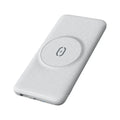 Mint green Maiduo MagSafe power bank with back clip attached to an iPhone, showing magnetic wireless charging.