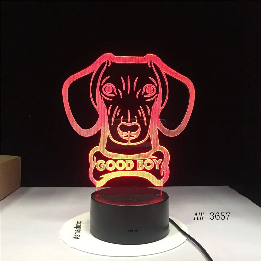Colourful gradient remote control LED table lamp with acrylic shade on a black ABS base.