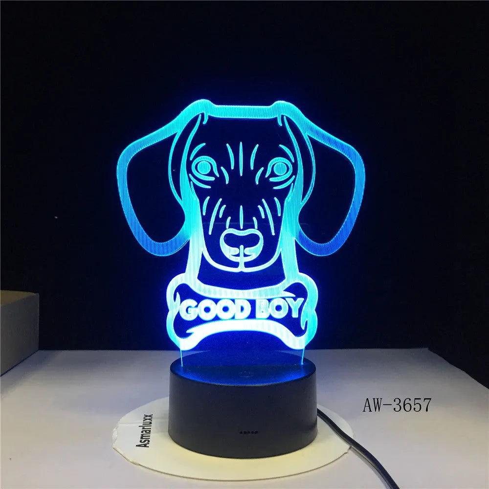 Colourful gradient remote control LED table lamp with acrylic shade on a black ABS base.