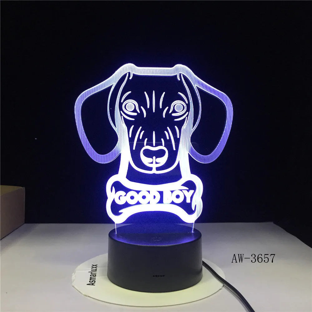 Colourful gradient remote control LED table lamp with acrylic shade on a black ABS base.