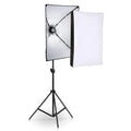 Apple-compatible studio softbox lighting kit with 50x70cm panel on a 2m stand