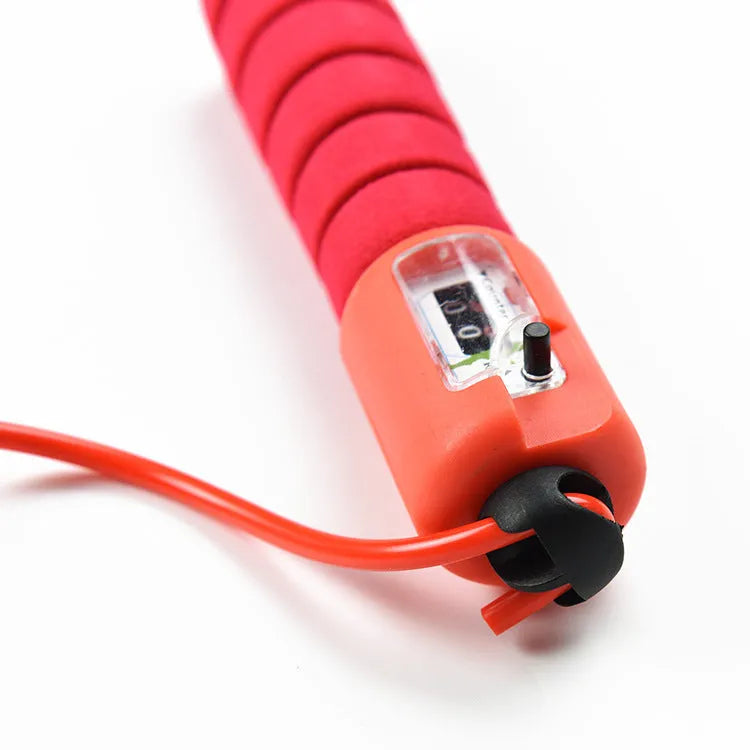 Adult synchronised sports skipping rope with counting handles showing multi-colour options