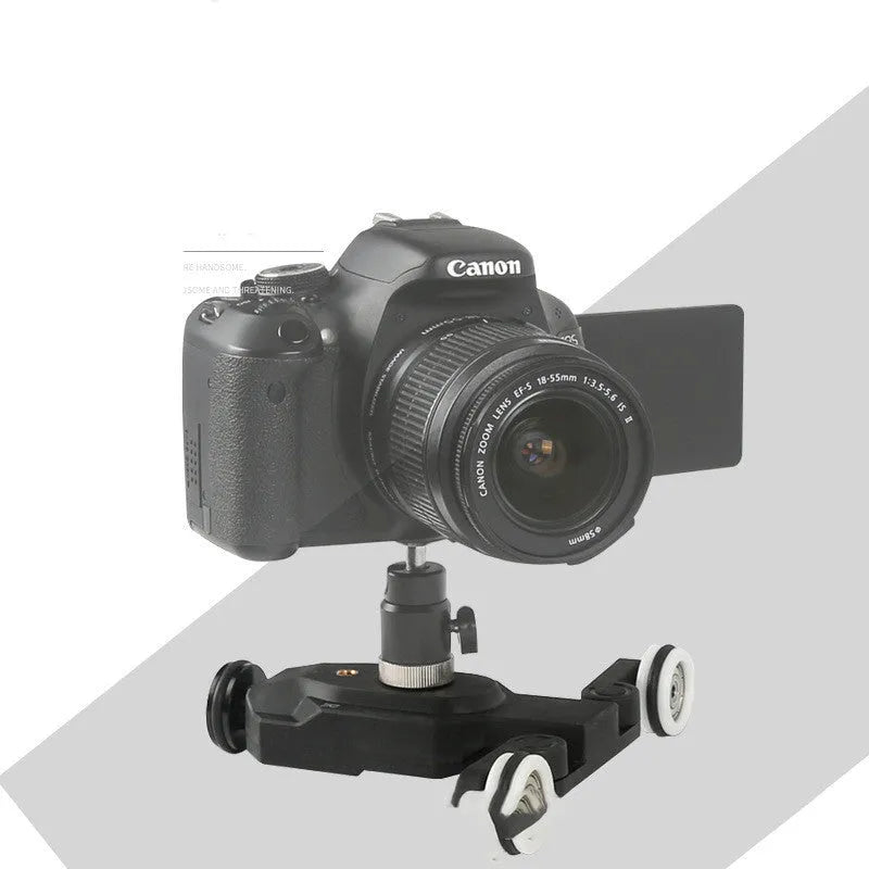 Wireless remote control smartphone slide rail with pan/tilt head on a table