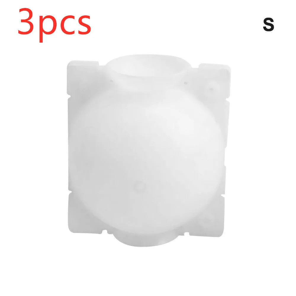 PP plastic plant propagation box or grafting ball for high pressure air layering, shown in black, green, and white colour options.