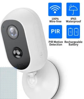 Outdoor battery surveillance dome camera with 1080P night vision and PIR sensor