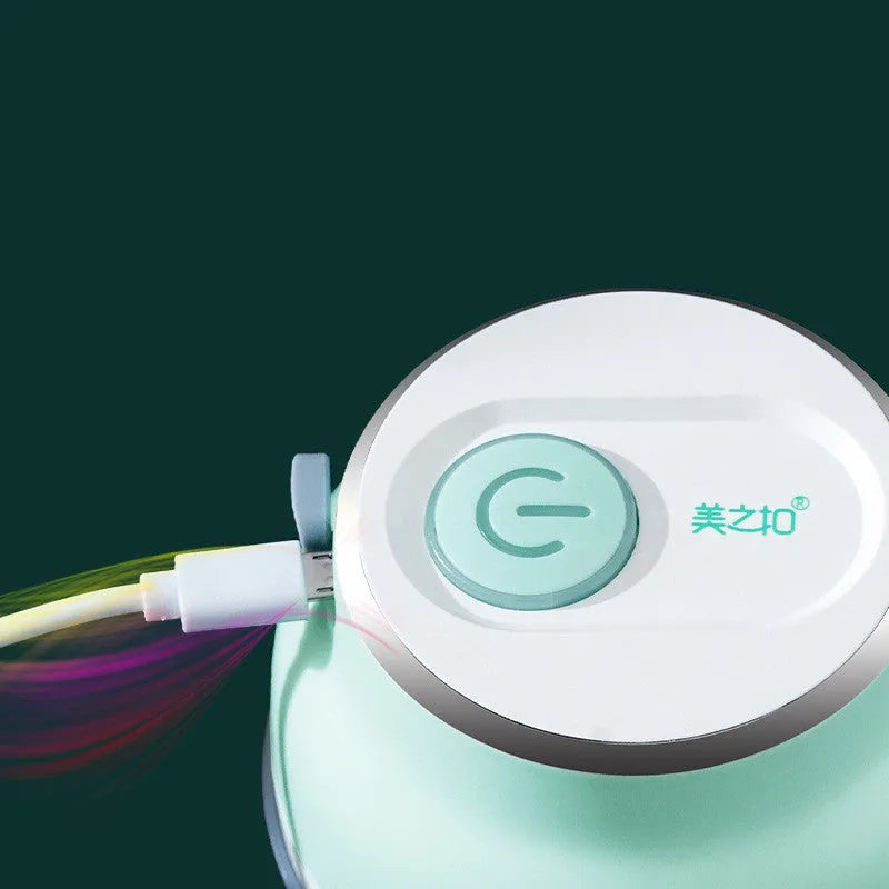 Portable electric mini food chopper with transparent 150ml cup and USB charging cable
