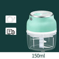 Portable electric mini food chopper with transparent 150ml cup and USB charging cable