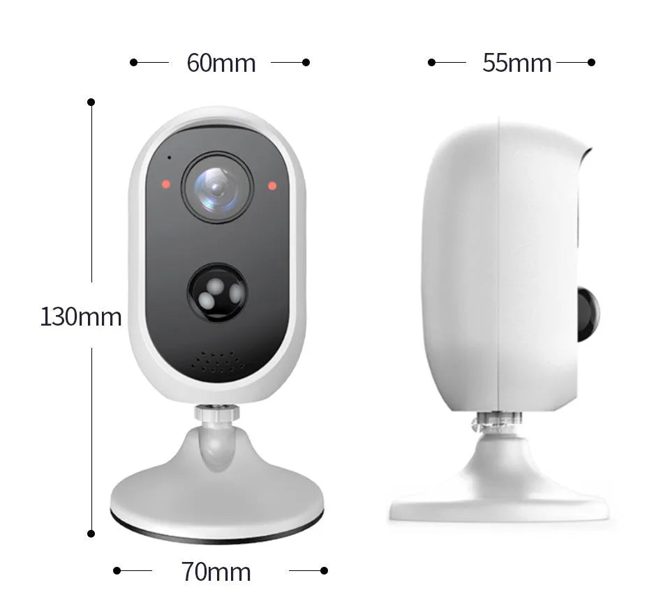 Outdoor battery surveillance dome camera with 1080P night vision and PIR sensor