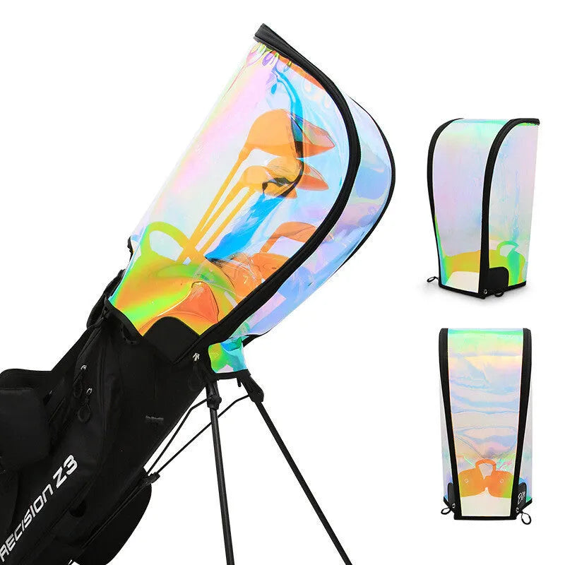 Laser seven-colour translucent ball bag cap with adjustable buckle on a sports bag