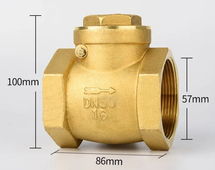 Brass horizontal and vertical check valve with thread connection in various sizes