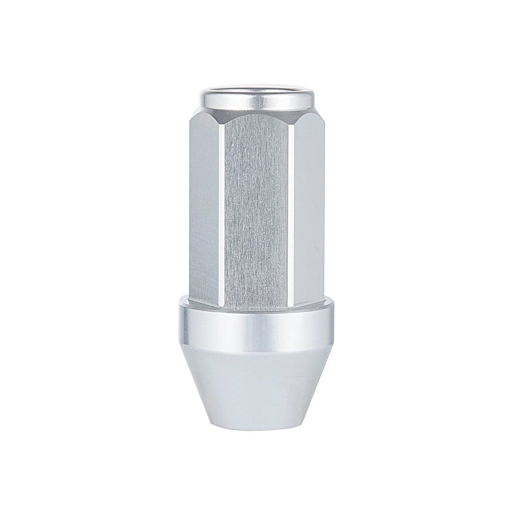 Set of 20 aluminium alloy wheel nuts in silver with three thread sizes M12 and M14